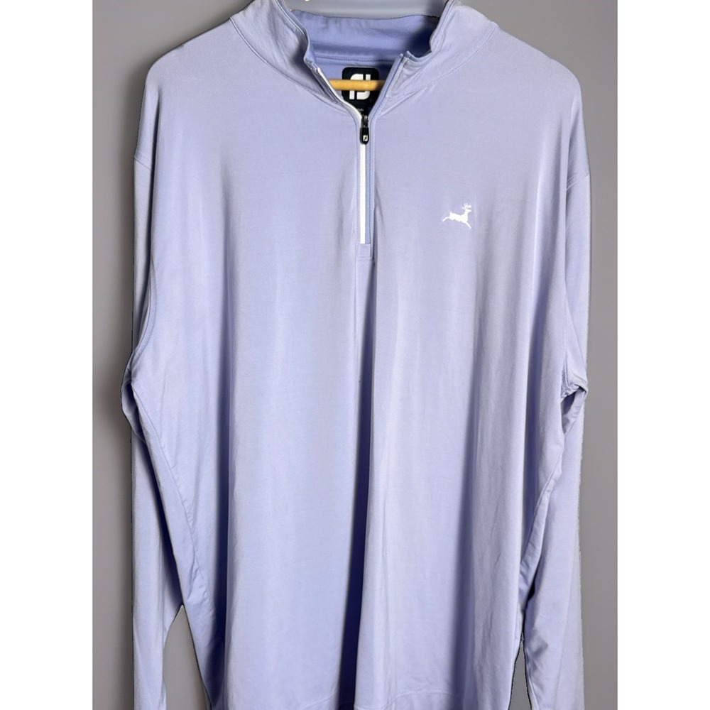 FootJoy Mens 2XL 1/4 Zip Lavender Micro Stripe The Golf Club New Albany 25147